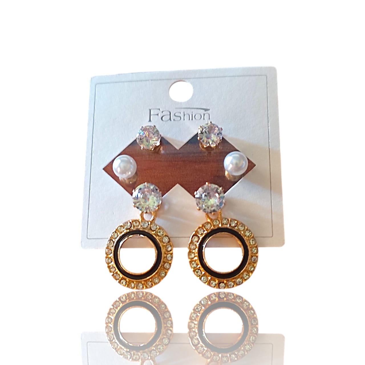 Elegant Crystal & Pearl Drop Earrings