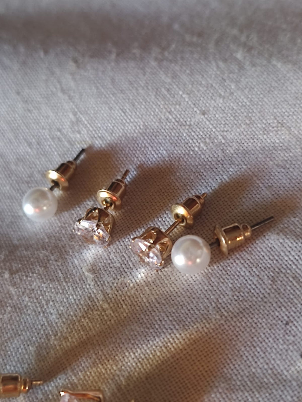 triple Elegant Crystal & Pearl Dual-Style Drop Earrings