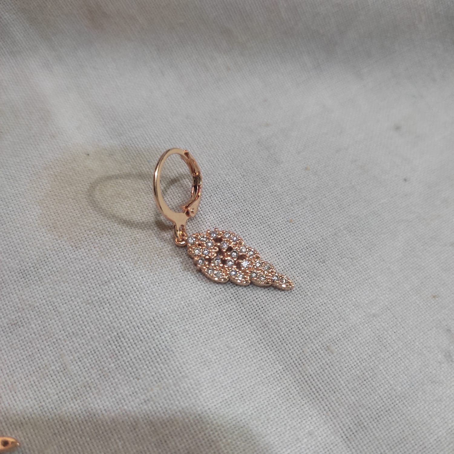 Rose Gold-Plated Drop Earrings with Cluster CZ Detailing